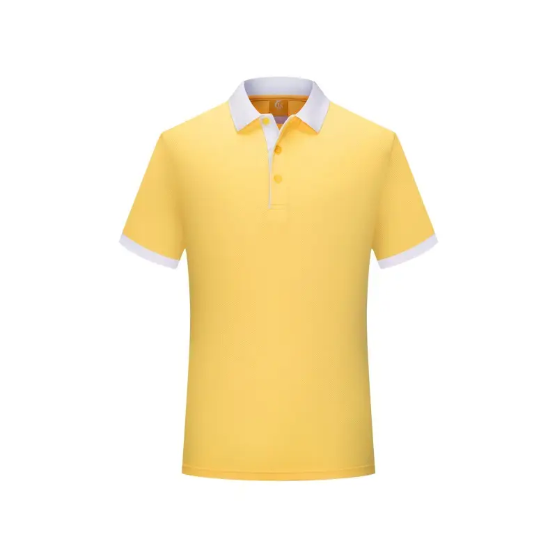 Orange Polo T-Shirt with White Collar Design - Image 9