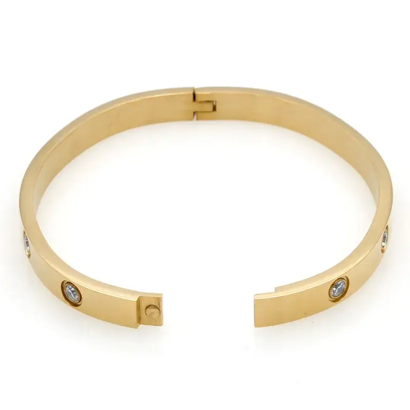 18K Gold Ten Diamond Couple Love Bracelet