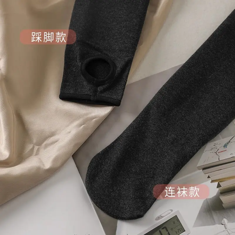 Maternity Leggings 450g Cotton Vertical Stripe Cashmere - Image 7