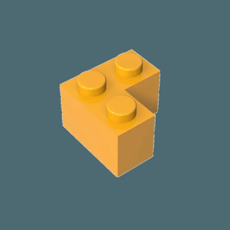 Pink 2x2 Right Angle Lego Block 50g - Image 36