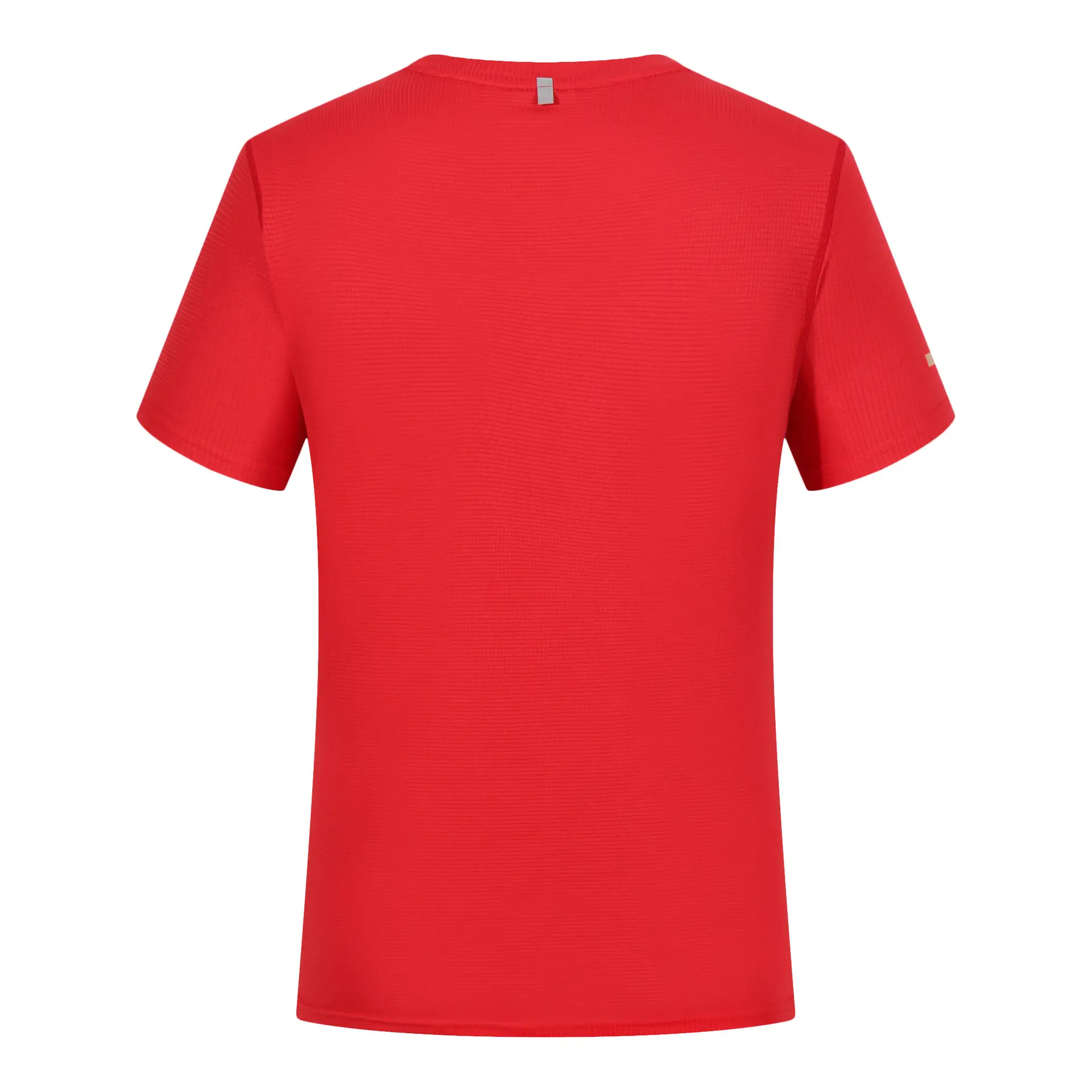 Men Red Cotton Round Neck T-Shirt - Image 8
