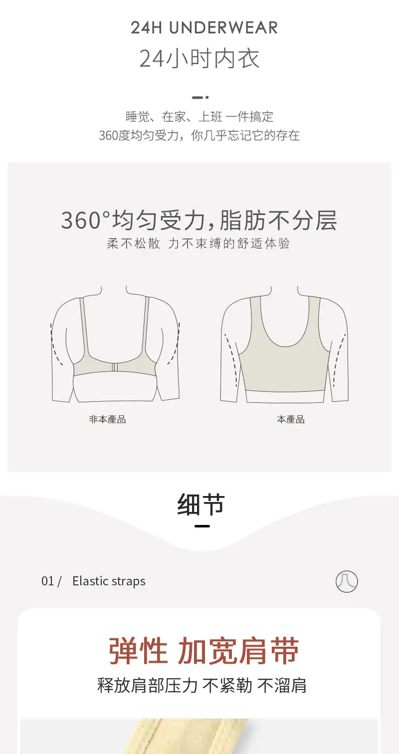 New Front-Clasp Large Bust Bra, Thin Style, Soft Cotton, Vest-Style for Middle-Aged and Elderly Women, Cross-Border Hot-Selling Large Size Bra — feature 10