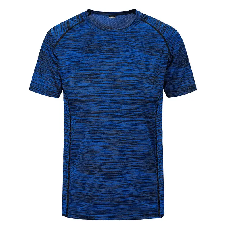 Men Marbled ShorT Sleeveless Training T-Shirt Red Black