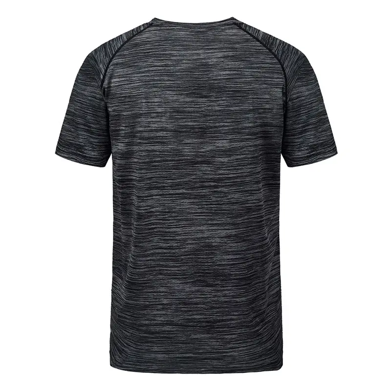 Men Marbled ShorT Sleeveless Training T-Shirt Red Black