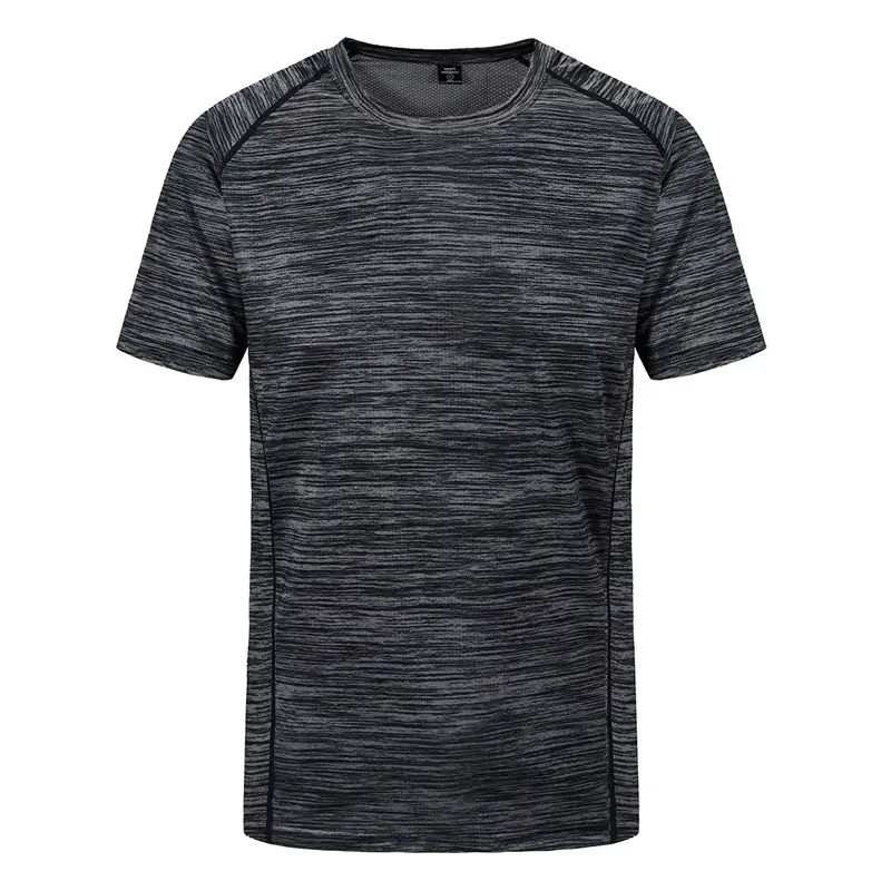 Men Marbled ShorT Sleeveless Training T-Shirt Red Black