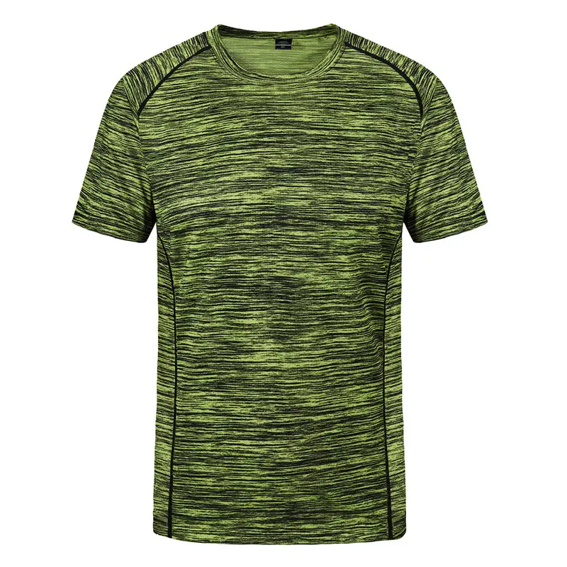 Men Marbled ShorT Sleeveless Training T-Shirt Red Black