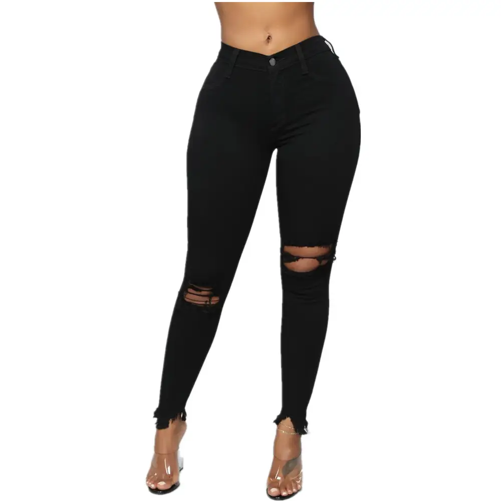 White Ripped Skinny Jeans for Women Summer — feature 12