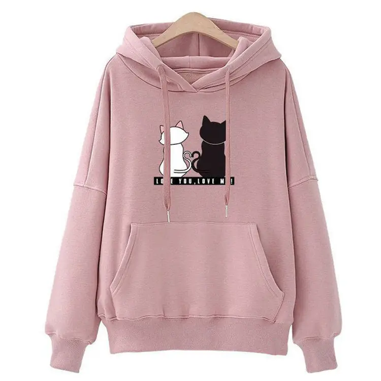 Red Hooded Fleece Women's Hoodie 2023 Winter Korean Style - Image 6