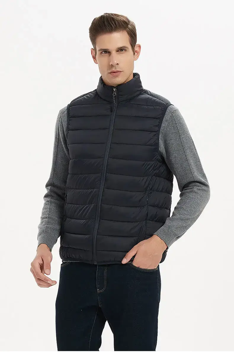 Men's Cotton Padded Vest Winter Warm Sleeveless Jacket — feature 27