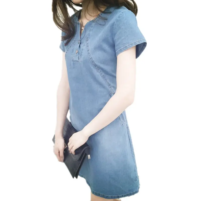 Women Blue Denim Shorts Set Large Medium Casual Summer Wear