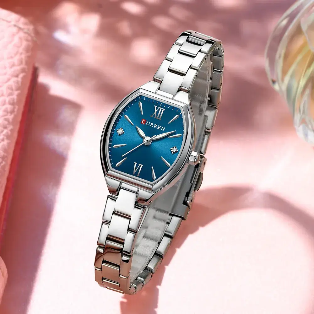 Women's Blue Dial Quartz Watch with Steel Band - Image 7