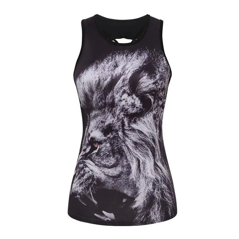 Women's Crosshair Skull Graphic Tank Top Black