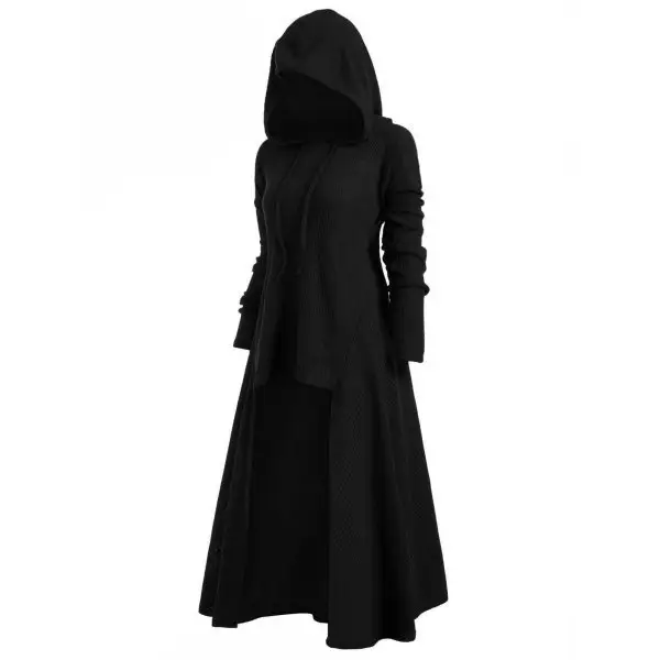 Women's Maroon Hooded Hoodie Jacket Plus Size Loose Fit - Image 2