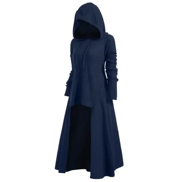 Women's Maroon Hooded Hoodie Jacket Plus Size Loose Fit - Image 4