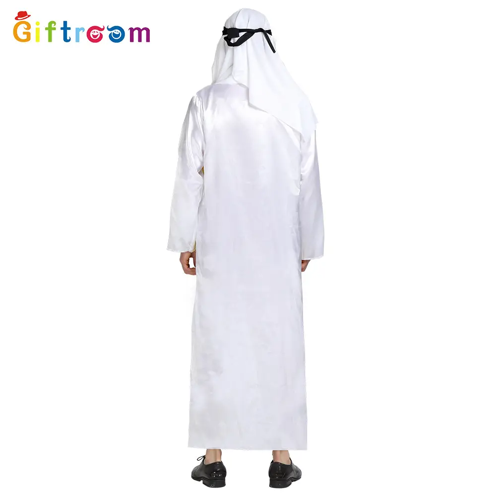Arabian Gold Vest Party Costume White Long Sleeve - Image 6