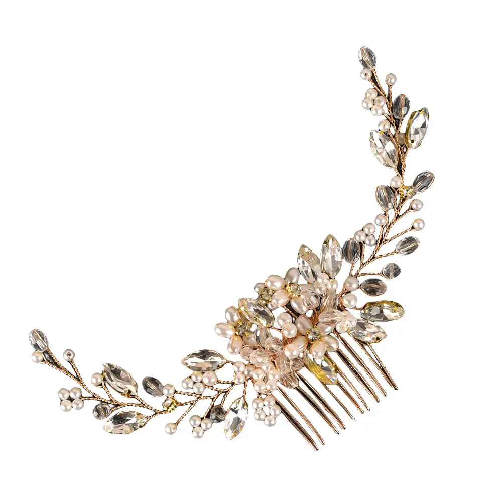 Pearl Leaf Hair Comb for Bridal Wedding Accessories - Image 6