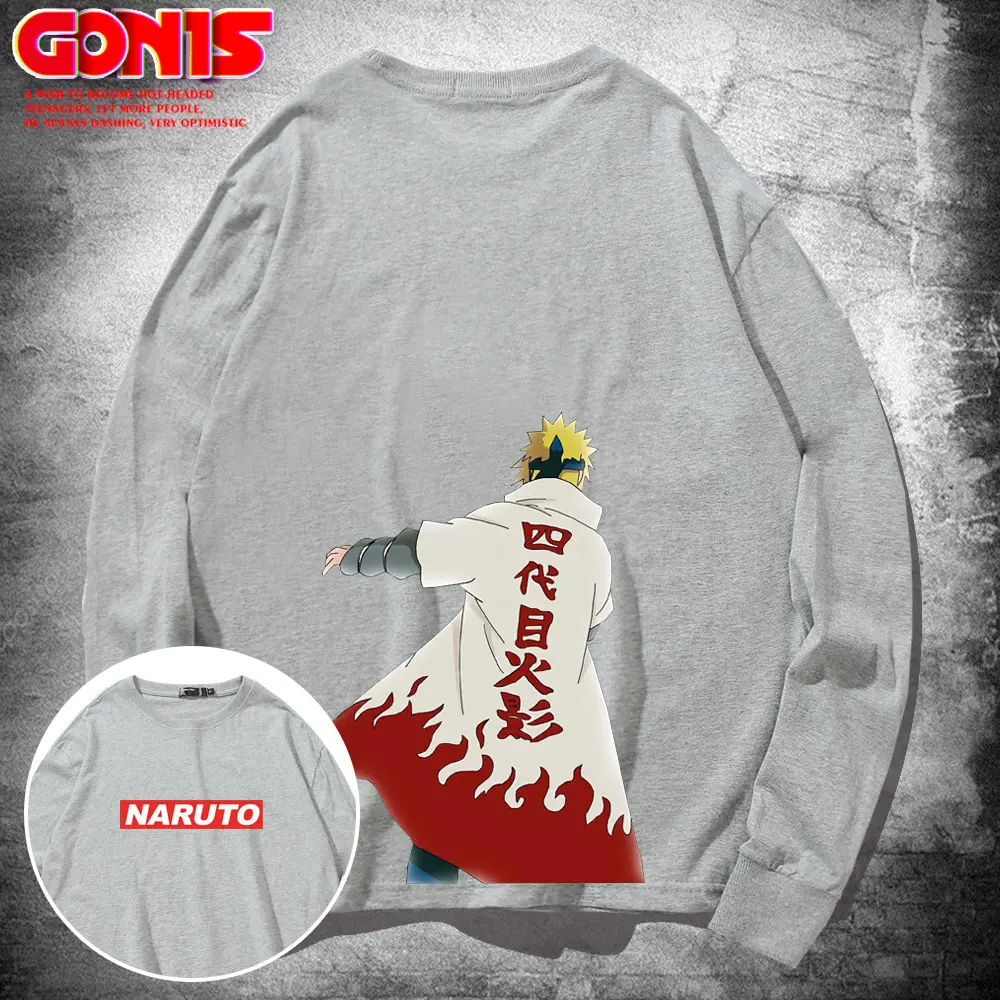 Men Anime Karate Long Sleeve T-Shirt Black Cotton - Image 7