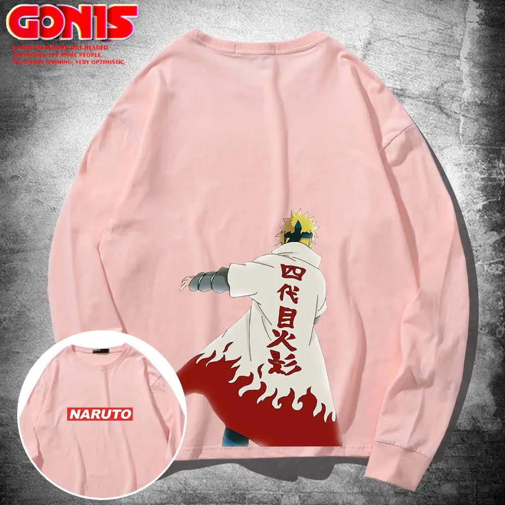 Men Anime Karate Long Sleeve T-Shirt Black Cotton - Image 8