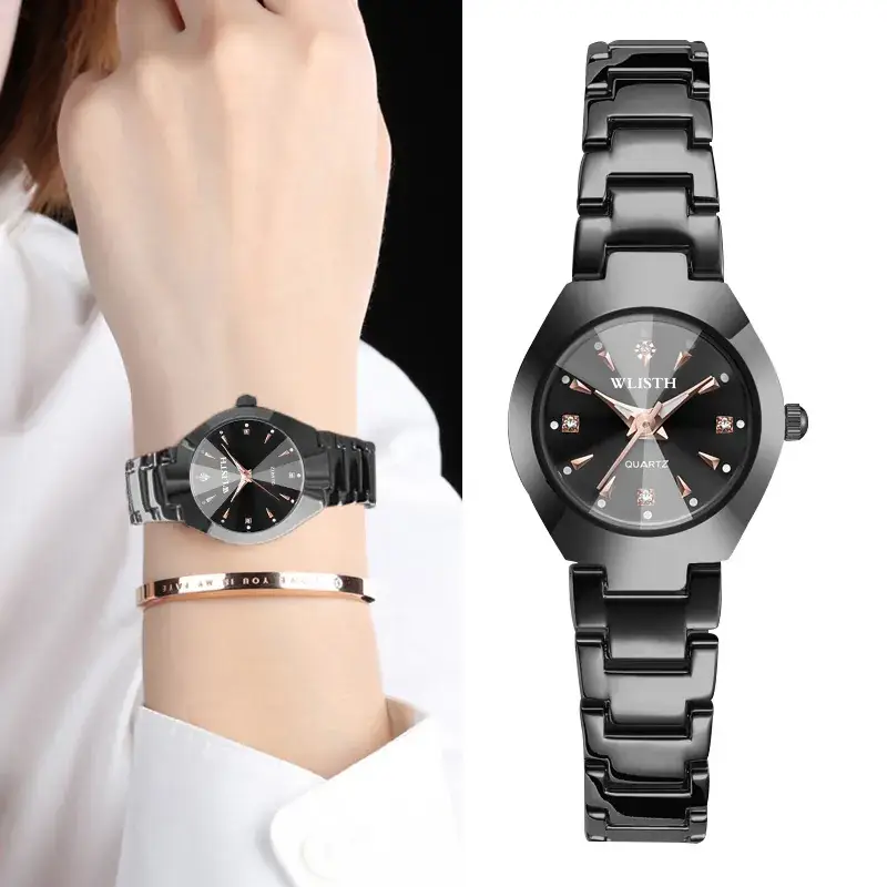 Ashidon Couple Watches Stainless Steel Quartz Band