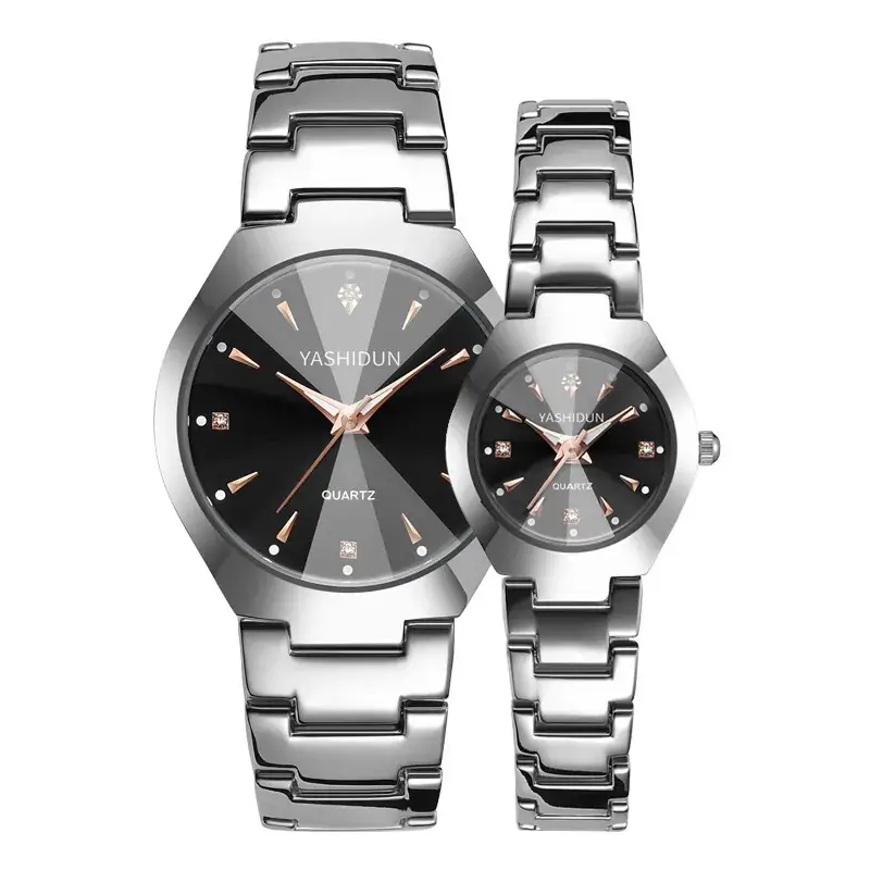 Ashidon Couple Watches Stainless Steel Quartz Band