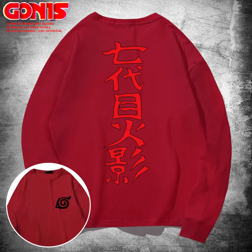 Men's Blue Hip Hop Sweatshirt Long Sleeve Cotton Loose Fit - Image 4