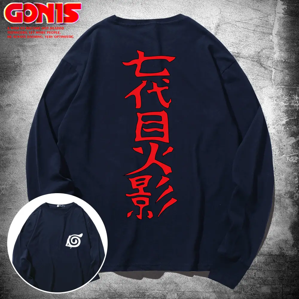 Men's Blue Hip Hop Sweatshirt Long Sleeve Cotton Loose Fit - Image 9