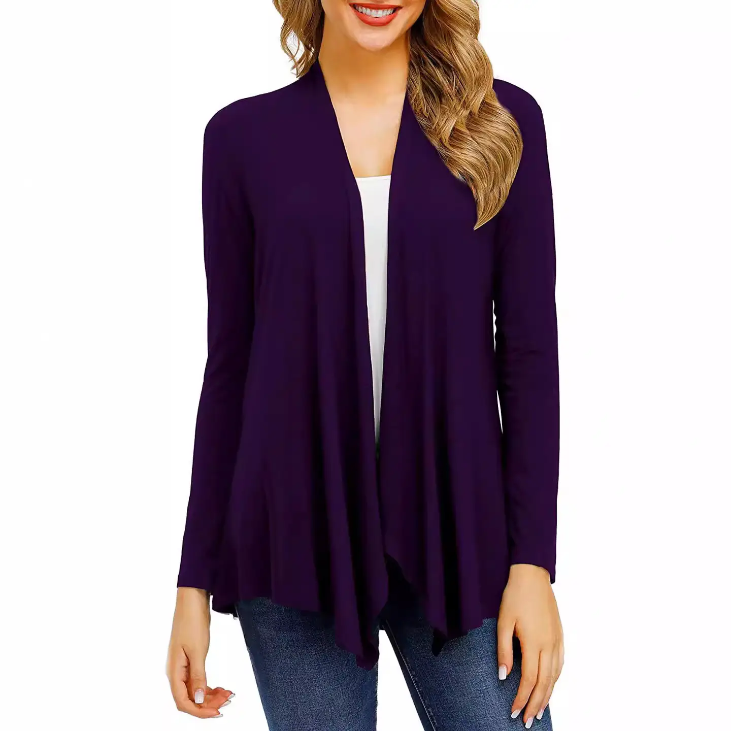 Black Long Sleeve Knitted Cardigan for Women - Image 7