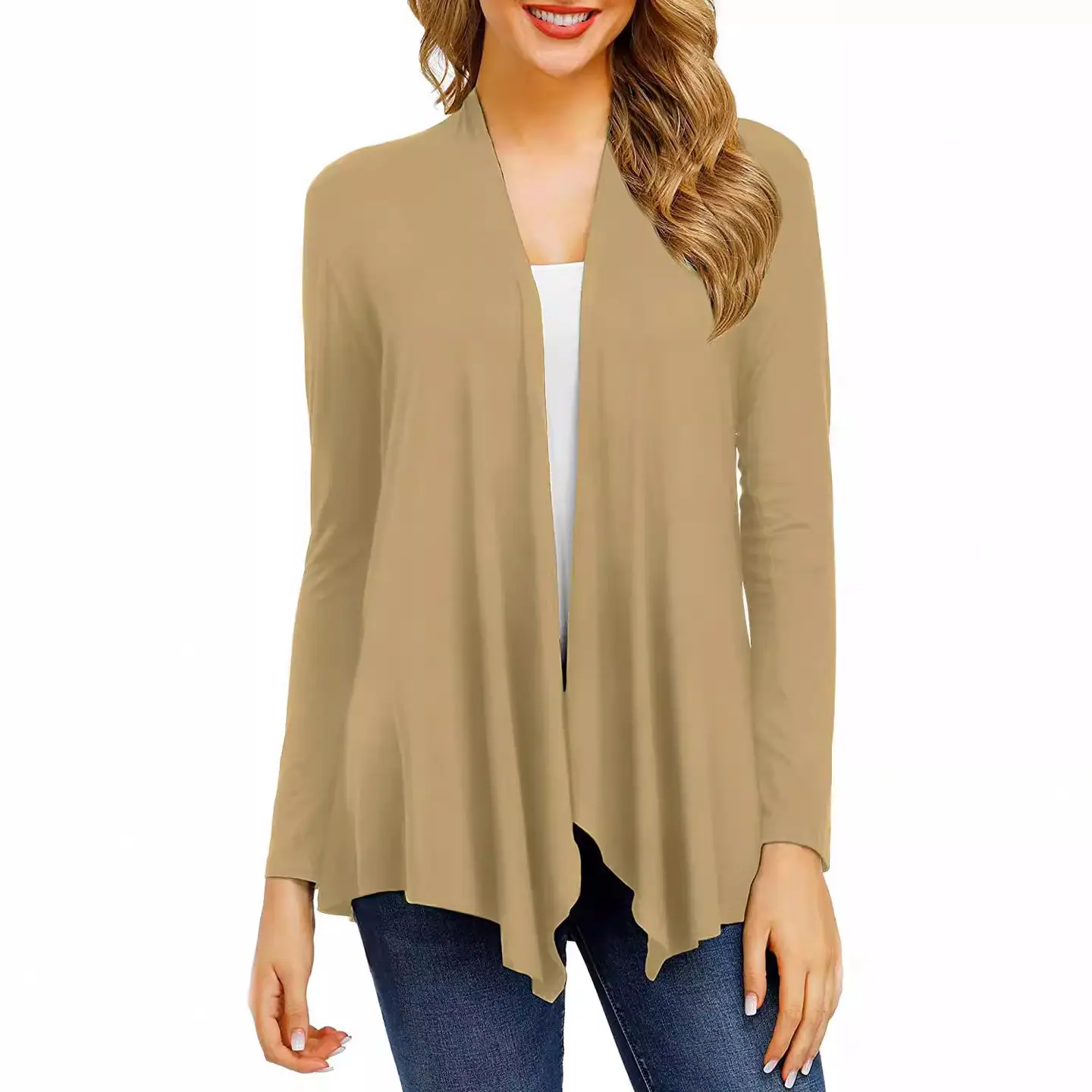 Black Long Sleeve Knitted Cardigan for Women - Image 8