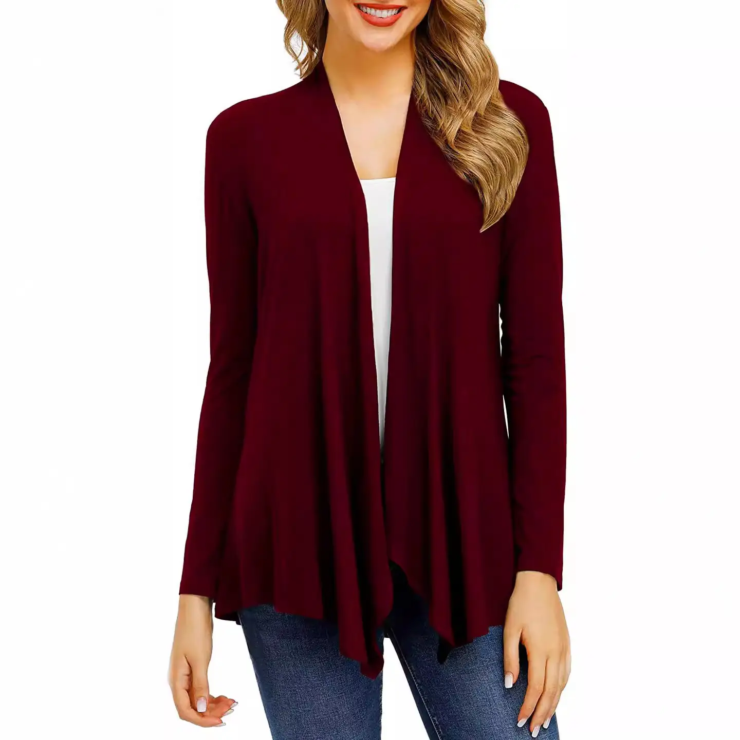 Black Long Sleeve Knitted Cardigan for Women - Image 10