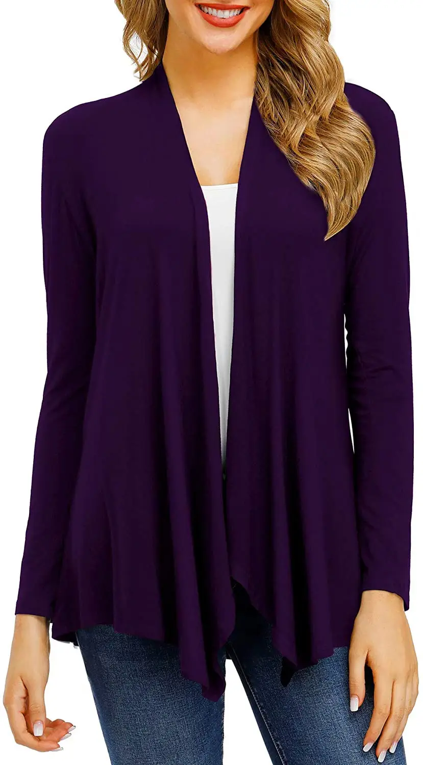 Black Long Sleeve Knitted Cardigan for Women - Image 3