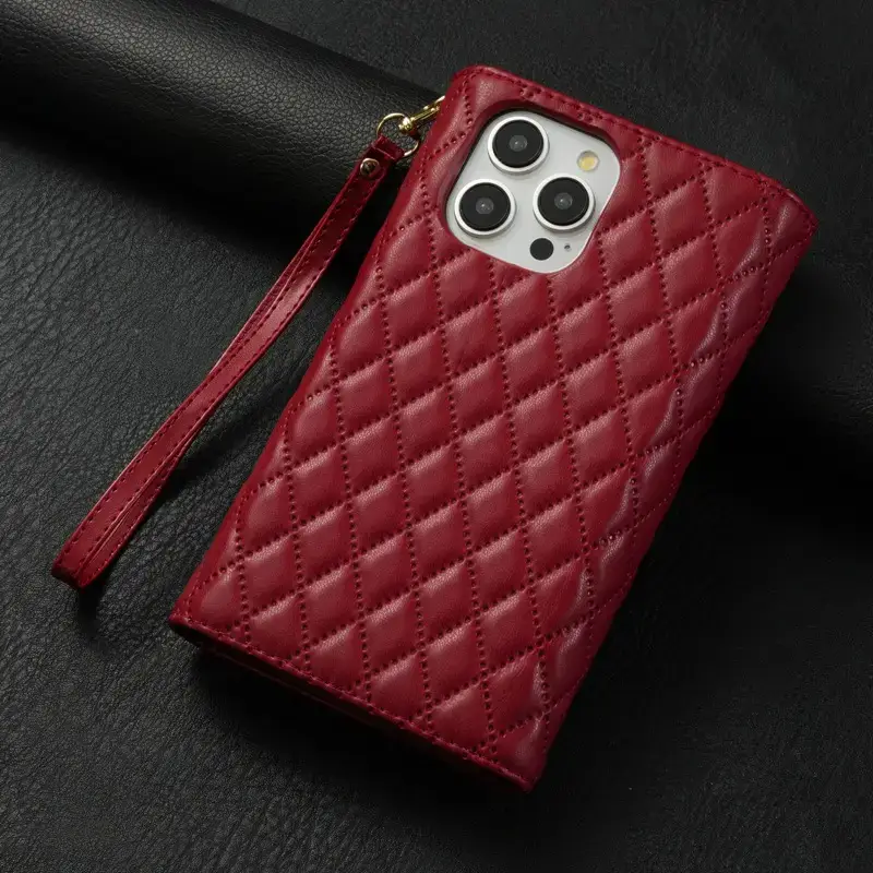 Apple iPhone 17 Air Multi-Zipper Phone Case Leather