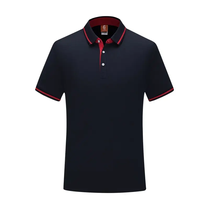 Men Blue Polo Shirt with White Trim - Image 13
