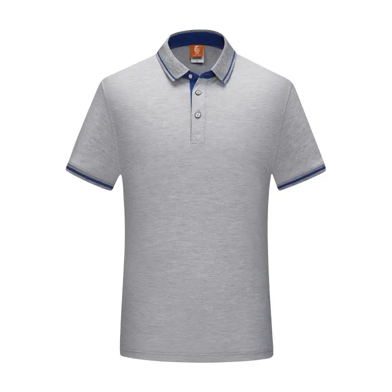 Men Blue Polo Shirt with White Trim - Image 4