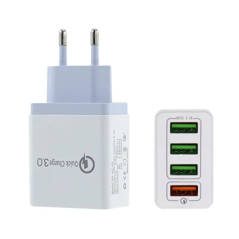 4 USB Fast Charging USG European 5V9V12V Charger