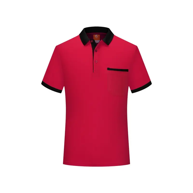 Men White Polo Shirt with Red Trim Short Sleeve - Image 13