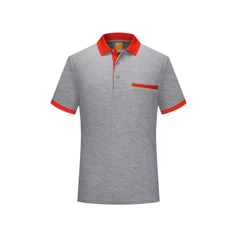 Men White Polo Shirt with Red Trim Short Sleeve - Image 14