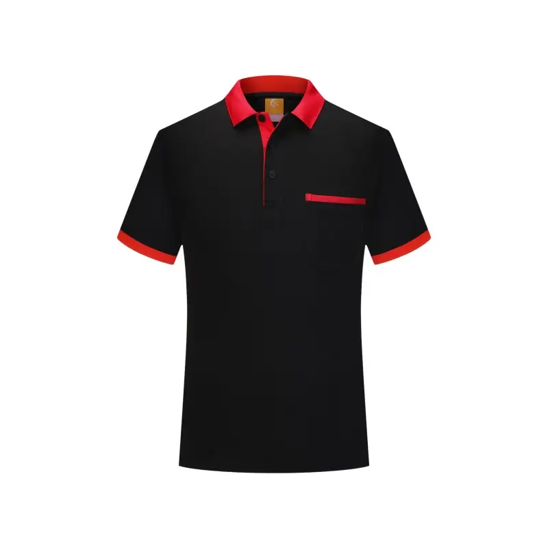Men White Polo Shirt with Red Trim Short Sleeve - Image 6