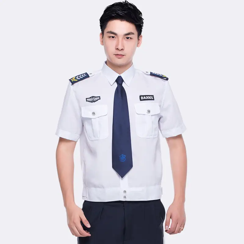 2011 Police Uniform Gray Long Sleeve Shirt Suit for Men Women