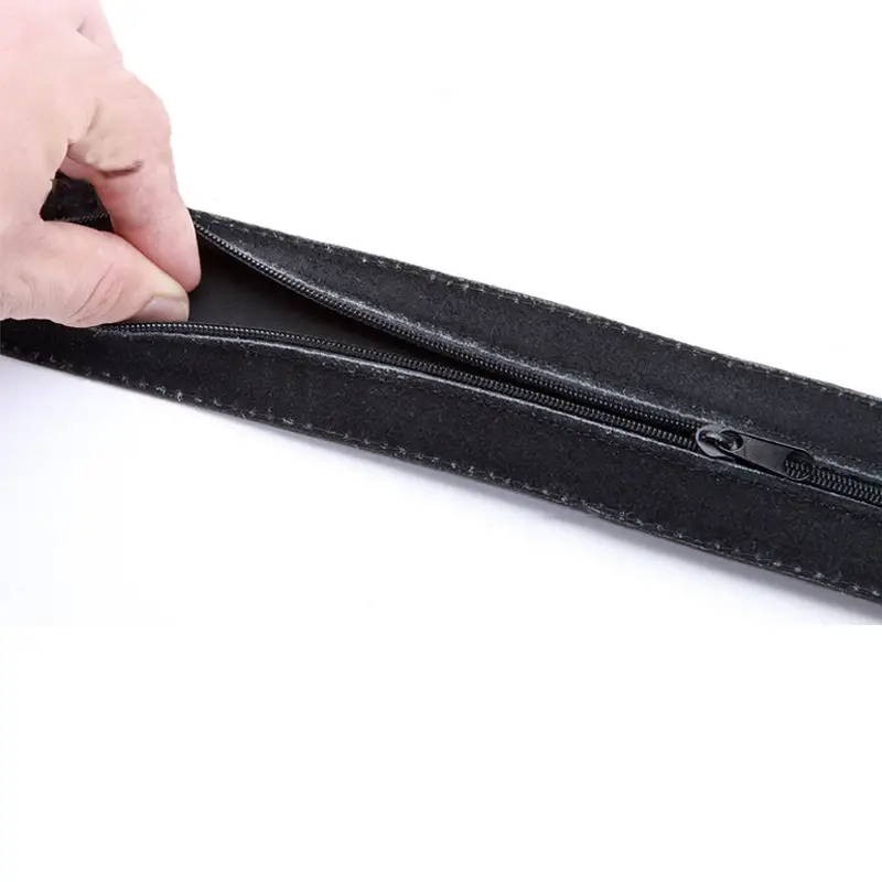 Men's Black Zipper Wallet Belt with Anti-Theft Pin Buckle - Image 7