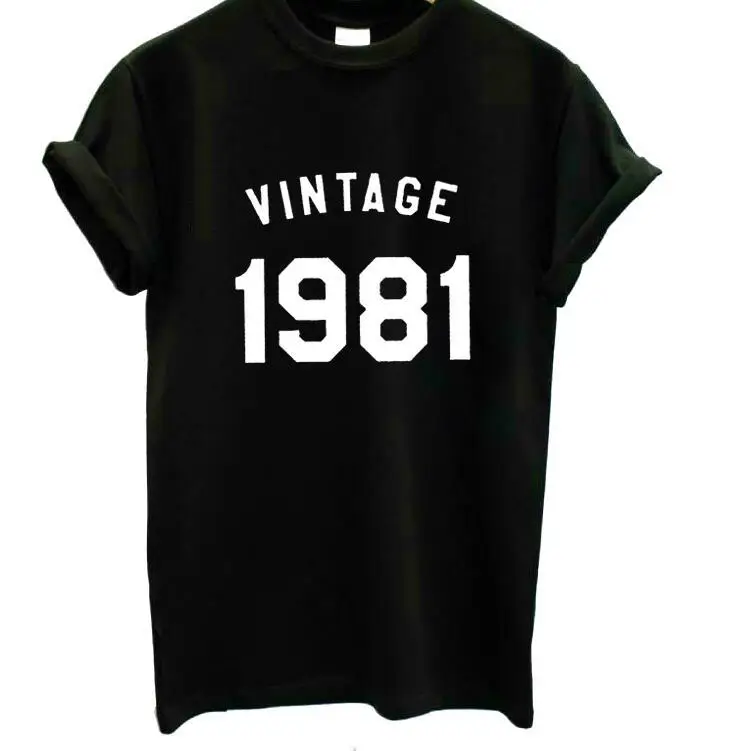 Vintage 1981 T-shirt for Men Women Europe USA