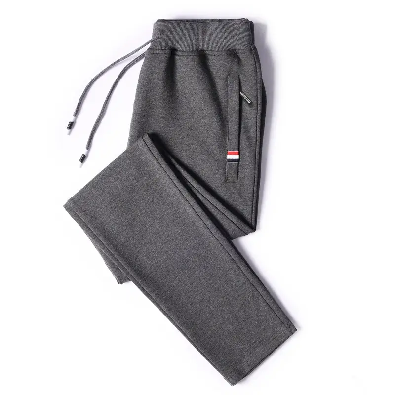Men's Grey Knitted Casual Pants Large Size - Image 5