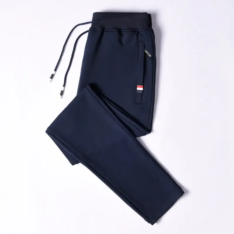 Men's Grey Knitted Casual Pants Large Size - Image 6