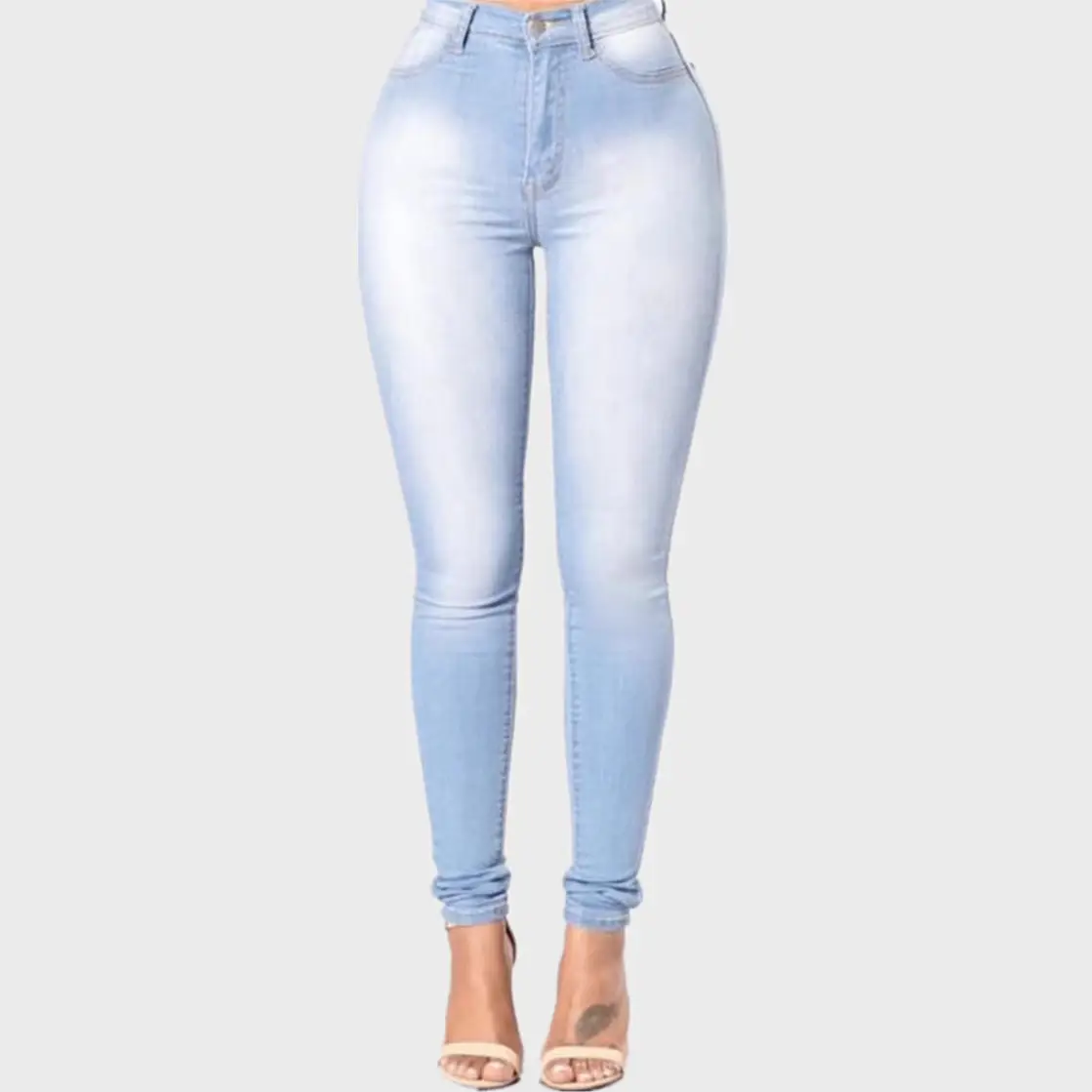 European & American Slim Fit Stretch Denim Leggings Women