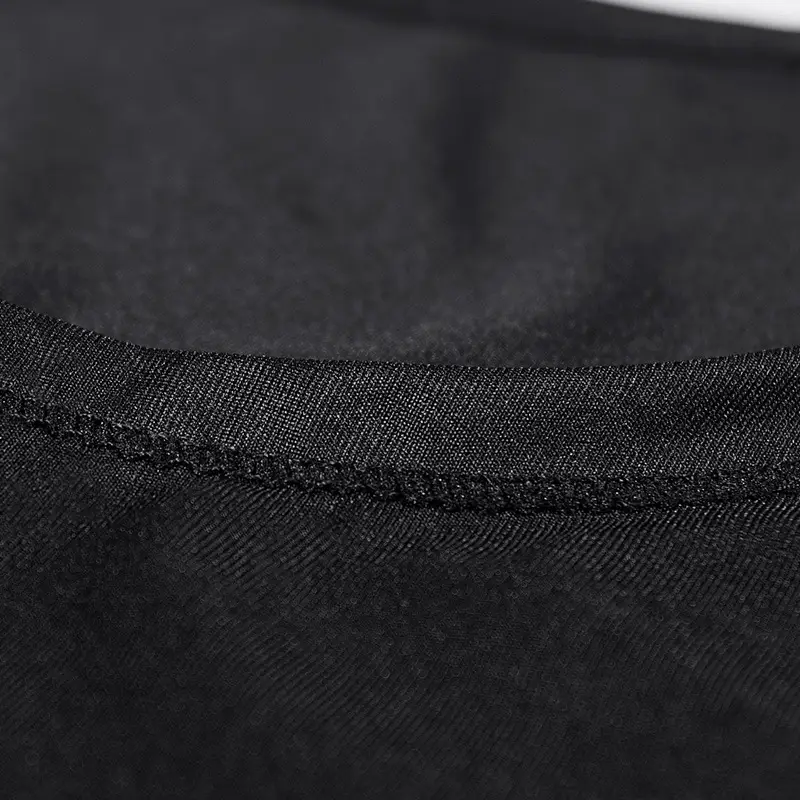 Men's Black Elastic Sports Vest Pure Color - Image 4