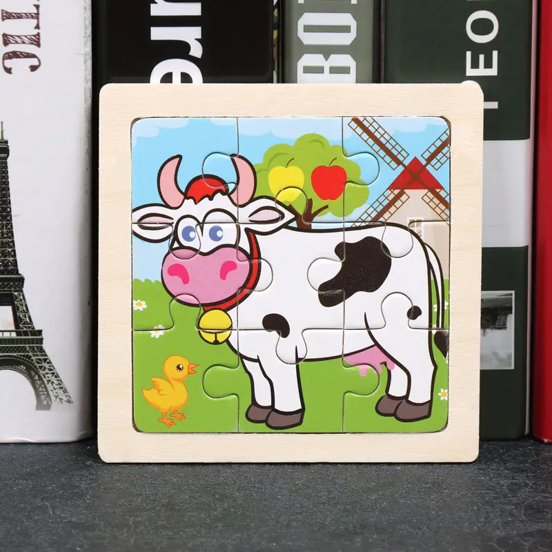 9 Piece Wooden Puzzle for Kids Educational Toy - Image 11