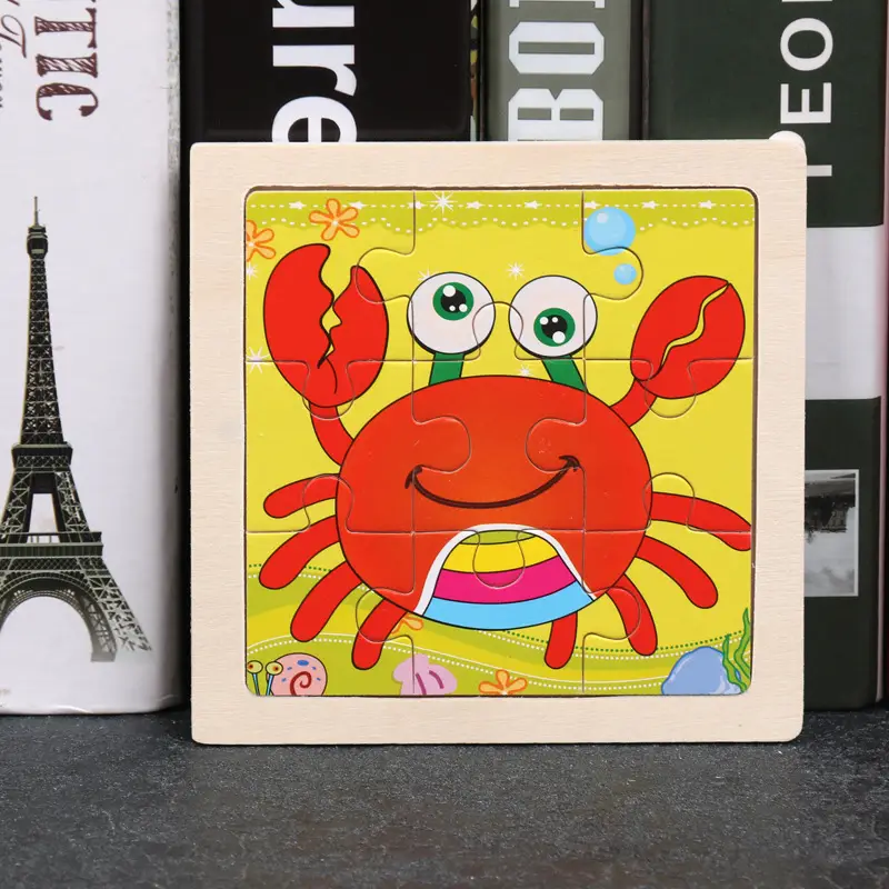 9 Piece Wooden Puzzle for Kids Educational Toy - Image 12