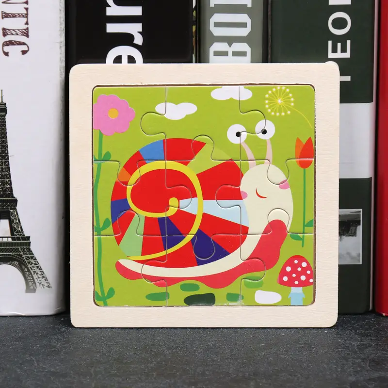 9 Piece Wooden Puzzle for Kids Educational Toy - Image 14