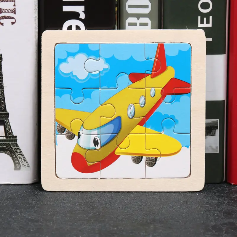 9 Piece Wooden Puzzle for Kids Educational Toy - Image 2