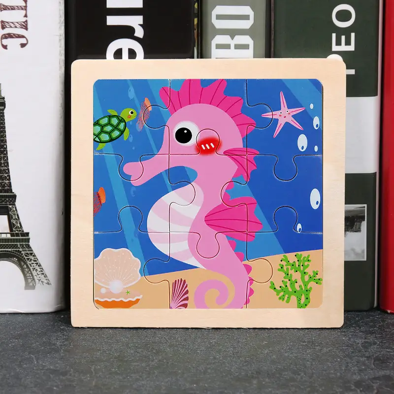 9 Piece Wooden Puzzle for Kids Educational Toy - Image 22