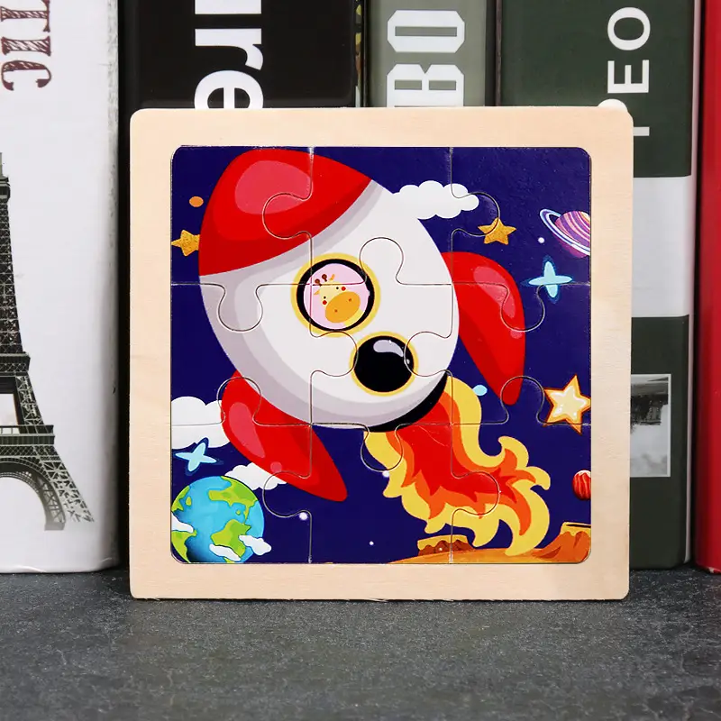 9 Piece Wooden Puzzle for Kids Educational Toy - Image 24